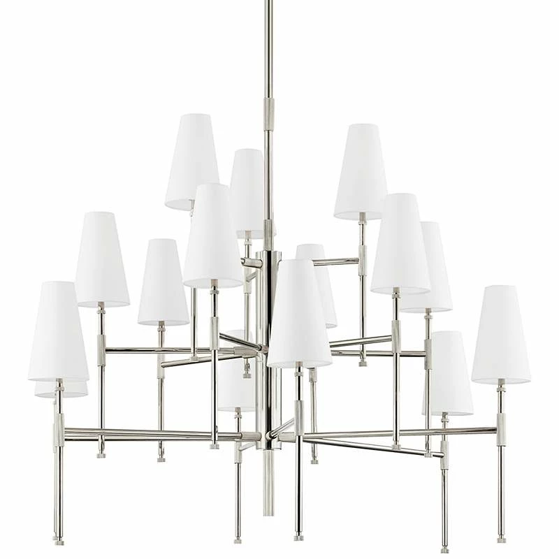 Bowery 48" Wide Polished Nickel 15-Light Chandelier 4 Bowery 48" Wide Polished Nickel 15-Light Chandelier - Image 2