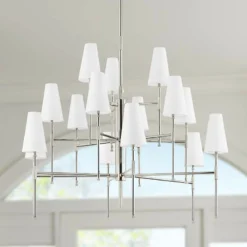 Bowery 48" Wide Polished Nickel 15-Light Chandelier