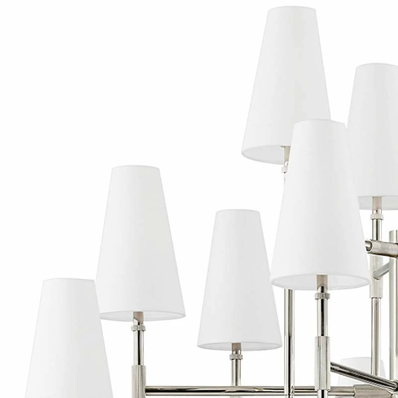 Bowery 48" Wide Polished Nickel 15-Light Chandelier 5 Bowery 48" Wide Polished Nickel 15-Light Chandelier - Image 3