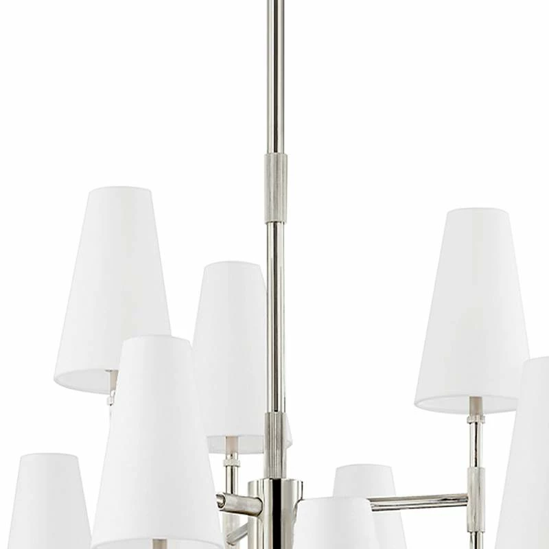 Bowery 48" Wide Polished Nickel 15-Light Chandelier 6 Bowery 48" Wide Polished Nickel 15-Light Chandelier - Image 4