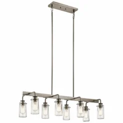 Braelyn 42"W Classic Pewter Kitchen Island Light Chandelier -Outlet The Radiantix Store braelyn 42 inchw classic pewter kitchen island light chandelier 35h80views2