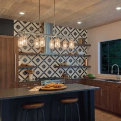 Braelyn 42"W Classic Pewter Kitchen Island Light Chandelier -Outlet The Radiantix Store braelyn 42 inchw classic pewter kitchen island light chandelier 35h80views5