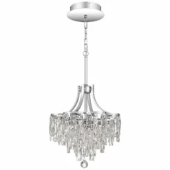 Bravado 15 3/4"W Polished Chrome LED Crystal Pendant Light -Outlet The Radiantix Store bravado 15 and three quarter inchw polished chrome led crystal pendant light 67t93views1