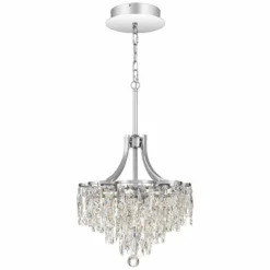 Bravado 15 3/4"W Polished Chrome LED Crystal Pendant Light -Outlet The Radiantix Store bravado 15 and three quarter inchw polished chrome led crystal pendant light 67t93views3