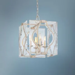 Brenton Cove 14"W Gold Mist Gold Leaf 4-Light Foyer Pendant