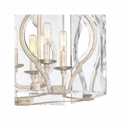 Brenton Cove 14"W Gold Mist Gold Leaf 4-Light Foyer Pendant -Outlet The Radiantix Store brenton cove 14 inchw gold mist gold leaf 4 light foyer pendant 77n95views1