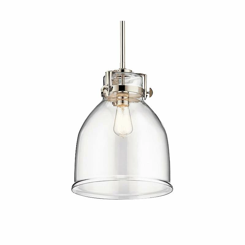 Briar 12" Wide Polished Nickel Mini Pendant With Bell Shade 3 Briar 12" Wide Polished Nickel Mini Pendant With Bell Shade