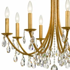 Bridgehampton 28" Wide 8-Light Antique Gold Chandelier -Outlet The Radiantix Store bridgehampton 28 inch wide 8 light antique gold chandelier 634e0views1