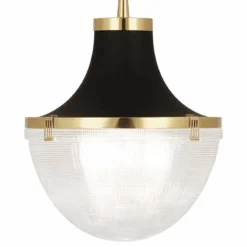 Brighton 13" Wide Modern Brass And Matte Black Pendant Light -Outlet The Radiantix Store brighton 13 inch wide modern brass and matte black pendant light 75n08views1