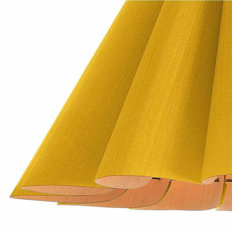 Bruck Lora 27 1/2" Wide Yellow And Ash Wood Pendant Light 4 Bruck Lora 27 1/2" Wide Yellow And Ash Wood Pendant Light - Image 2