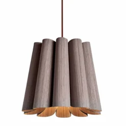 Bruck Renata 12 1/2"W Gray Oak And Ash Wood Pendant Light