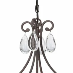 Bruini 20" Wide 4-Light Bronze And Crystal Chandelier -Outlet The Radiantix Store bruini 20 inch wide 4 light bronze and crystal chandelier 7f836views2