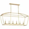 Bryant 48 1/4" Wide Gold Leaf 6-Light Island Pendant Light -Outlet The Radiantix Store bryant 48 and one quarter inch wide gold leaf 6 light island pendant light 373e0