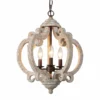 Cachil 15 1/2"W Weathered White 3-Light Lantern Chandelier -Outlet The Radiantix Store cachil 15 and one half inchw weathered white 3 light lantern chandelier 651p5