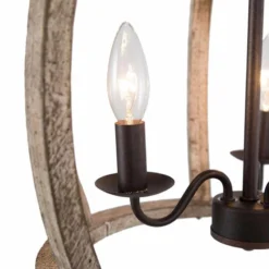 Cachil 15" Wide Distressed Wood 3-Light Lantern Chandelier -Outlet The Radiantix Store cachil 15 inch wide distressed wood 3 light lantern chandelier 647p5views2