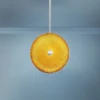 Caledonia 10"W Yellow Honeycomb Glass LED Mini Pendant Light -Outlet The Radiantix Store caledonia 10 inchw yellow honeycomb glass led mini pendant light 79n14cropped