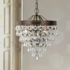 Calypso 12" Wide Crystal Vibrant Bronze Chandelier