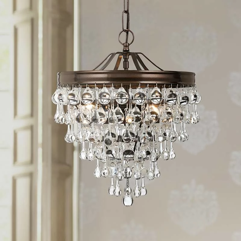 Calypso 12" Wide Crystal Vibrant Bronze Chandelier 3 Calypso 12" Wide Crystal Vibrant Bronze Chandelier