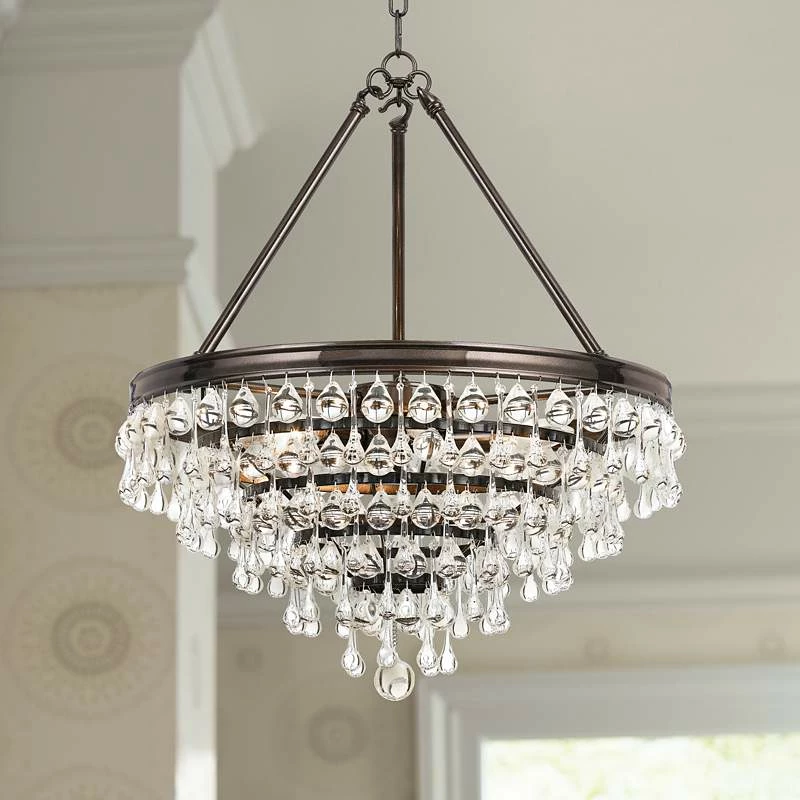 Calypso 20" Wide Crystal Vibrant Bronze Chandelier 3 Calypso 20" Wide Crystal Vibrant Bronze Chandelier