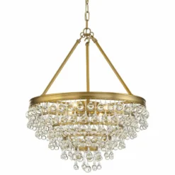 Calypso 20" Wide Vibrant Gold And Crystal Teardrop Chandelier -Outlet The Radiantix Store calypso 20 inch wide vibrant gold and crystal teardrop chandelier 61h96