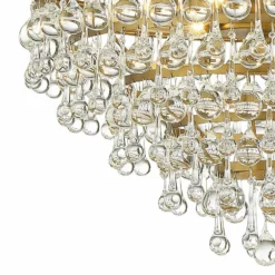 Calypso 20" Wide Vibrant Gold And Crystal Teardrop Chandelier -Outlet The Radiantix Store calypso 20 inch wide vibrant gold and crystal teardrop chandelier 61h96views1