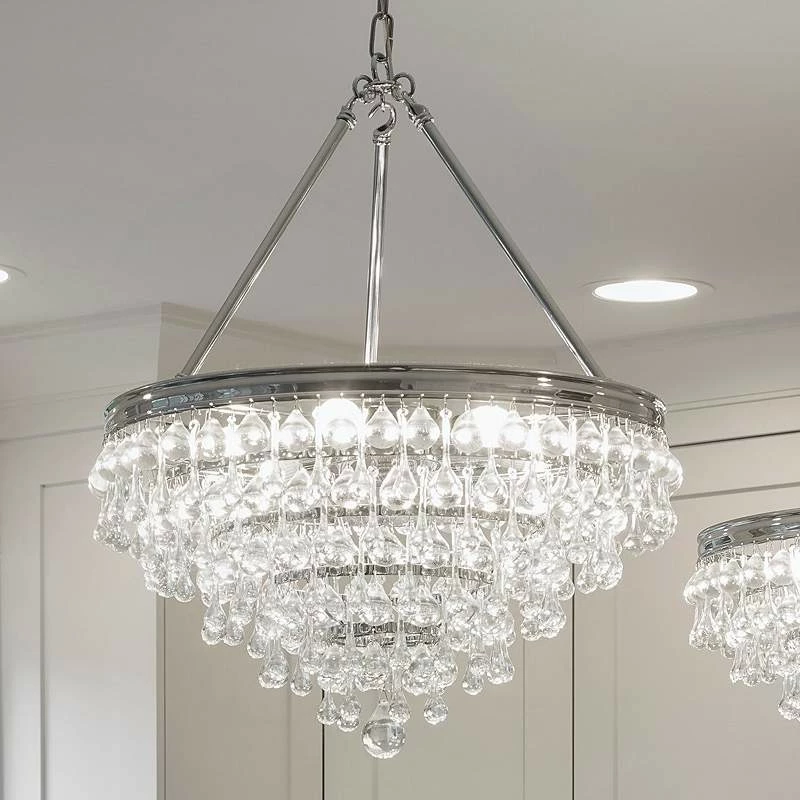 Calypso 24" Wide Polished Chrome And Crystal Chandelier 4 Calypso 24" Wide Polished Chrome And Crystal Chandelier - Image 2