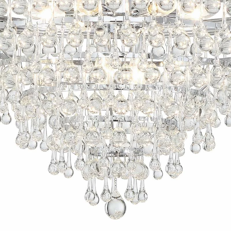 Calypso 24" Wide Polished Chrome And Crystal Chandelier 6 Calypso 24" Wide Polished Chrome And Crystal Chandelier - Image 4