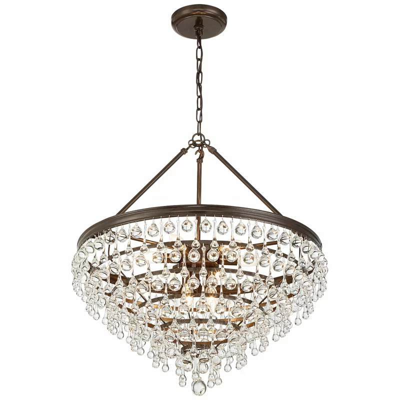 Calypso 24" Wide Vibrant Bronze And Crystal Chandelier 7 Calypso 24" Wide Vibrant Bronze And Crystal Chandelier - Image 5