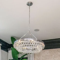 Calypso 30" Wide Polished Chrome And Crystal Chandelier