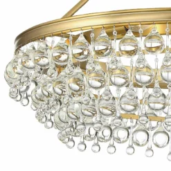Calypso 30"W Vibrant Gold And Crystal Teardrop Chandelier -Outlet The Radiantix Store calypso 30 inchw vibrant gold and crystal teardrop chandelier 62e48views1
