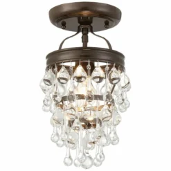 Calypso 7 1/2" Wide Vibrant Bronze And Crystal Mini Chandelier -Outlet The Radiantix Store calypso 7 and one half inch wide vibrant bronze and crystal mini chandelier 71x59views4