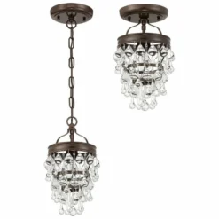 Calypso 7 1/2" Wide Vibrant Bronze And Crystal Mini Chandelier -Outlet The Radiantix Store calypso 7 and one half inch wide vibrant bronze and crystal mini chandelier 71x59views5