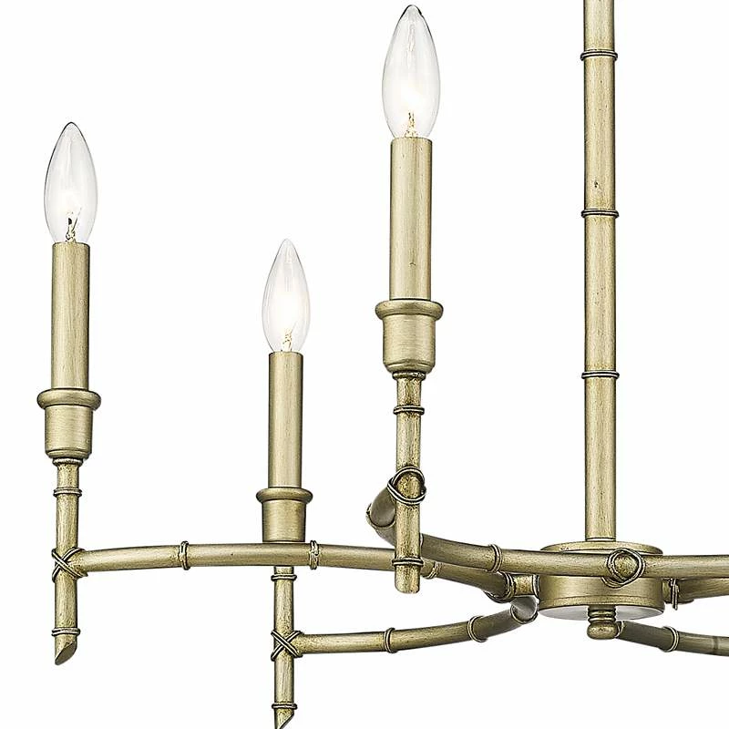 Golden Lighting Cambay 25" Wide White Gold Metal 6-Light Chandelier 5 Golden Lighting Cambay 25" Wide White Gold Metal 6-Light Chandelier - Image 3