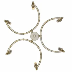 Golden Lighting Cambay 25" Wide White Gold Metal 6-Light Chandelier 12 Golden Lighting Cambay 25" Wide White Gold Metal 6-Light Chandelier -Outlet The Radiantix Store cambay 25 inch wide white gold metal 6 light chandelier 042c2views3