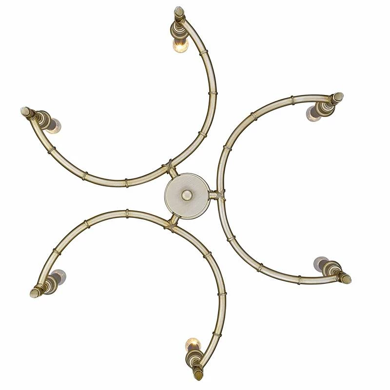 Golden Lighting Cambay 25" Wide White Gold Metal 6-Light Chandelier 7 Golden Lighting Cambay 25" Wide White Gold Metal 6-Light Chandelier - Image 5