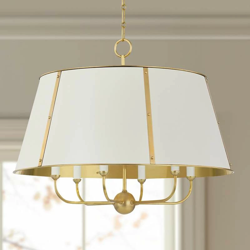 Cambridge 28 1/4" Wide Aged Brass 6-Light Chandelier 3 Cambridge 28 1/4" Wide Aged Brass 6-Light Chandelier