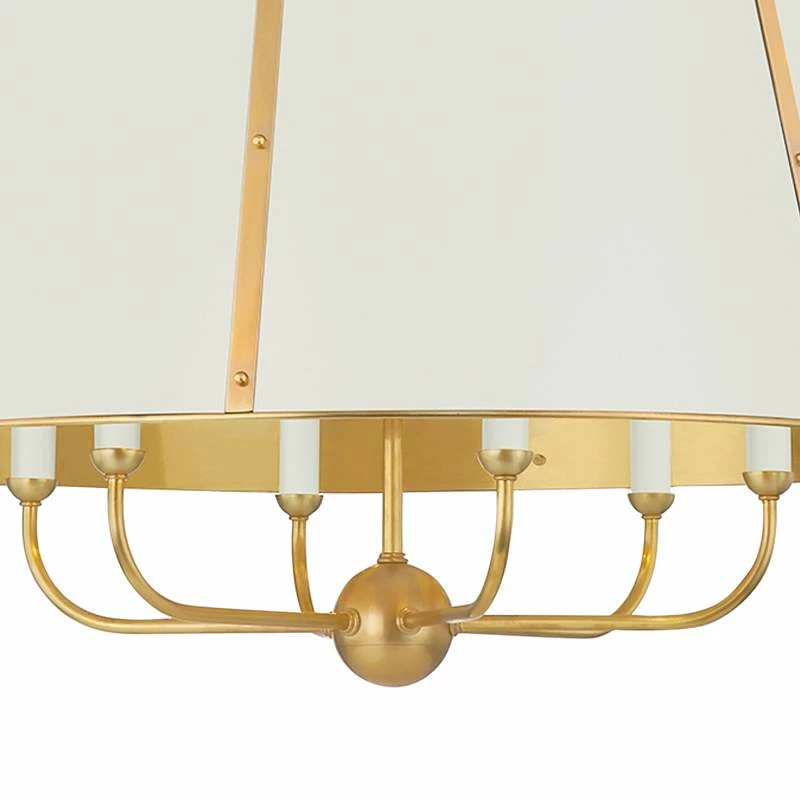 Cambridge 28 1/4" Wide Aged Brass 6-Light Chandelier 5 Cambridge 28 1/4" Wide Aged Brass 6-Light Chandelier - Image 3