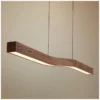 Camur 56" Wide Oiled Walnut LED Kitchen Island Light Pendant -Outlet The Radiantix Store camur 56 inch wide oiled walnut led kitchen island light pendant 9j277cropped