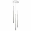 Cascade 12"W Nickel W/ Frosted Glass LED Multi Light Pendant -Outlet The Radiantix Store cascade 12 inchw nickel w frosted glass led multi light pendant 55r19