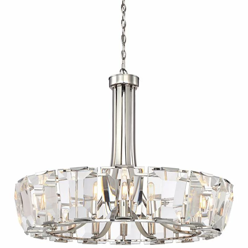 Castle Aurora 33 1/4" Wide Polished Nickel Modern Crystal Chandelier 4 Castle Aurora 33 1/4" Wide Polished Nickel Modern Crystal Chandelier - Image 2