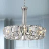 Castle Aurora 33 1/4" Wide Polished Nickel Modern Crystal Chandelier -Outlet The Radiantix Store castle aurora 33 and one quarter inch wide polished nickel modern crystal chandelier 15f61cropped