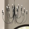 Troy Cate 42" Wide Forged Iron 18-Light Chandelier