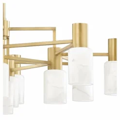 Centerport 36 3/4" Wide Aged Brass 12-Light LED Chandelier -Outlet The Radiantix Store centerport 36 and three quarter inch wide aged brass 12 light led chandelier 94v96views1