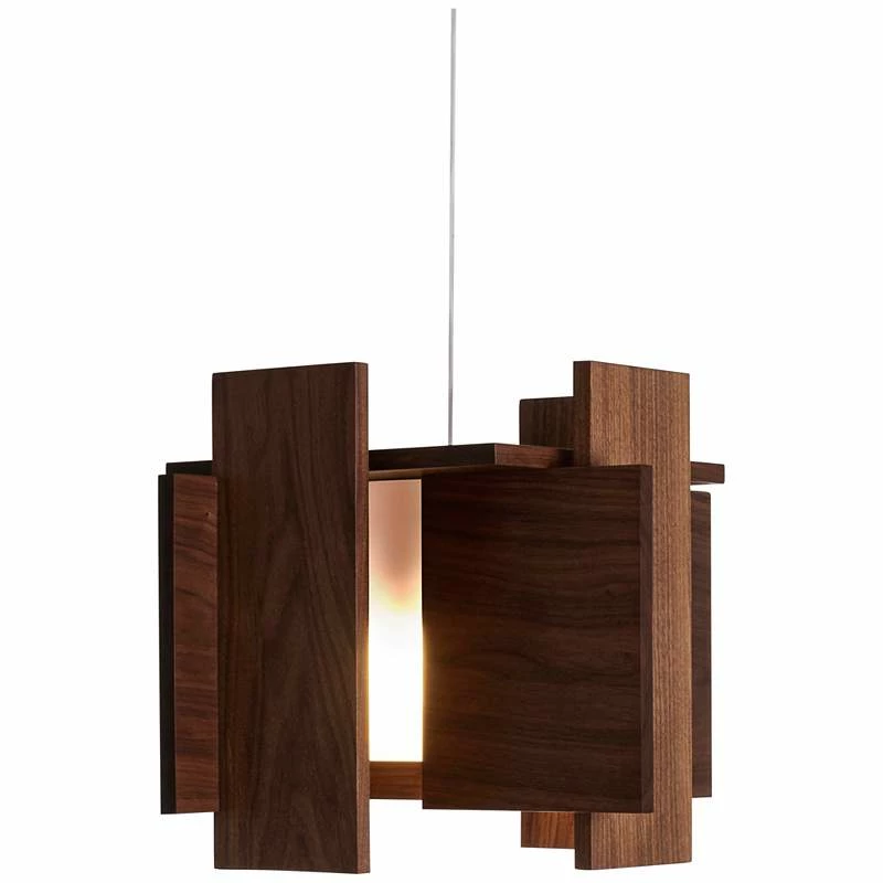 Cerno Abeo 15" Wide Oiled Walnut LED Pendant Light 4 Cerno Abeo 15" Wide Oiled Walnut LED Pendant Light - Image 2