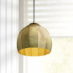 Cerno Amicus 12"W Dark Stained Walnut LED Mini Pendant Light