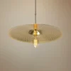 Cerno Ico 20" Wide Spun Solid Brass Pendant Light -Outlet The Radiantix Store cerno ico 20 inch wide spun solid brass pendant light 65g52cropped