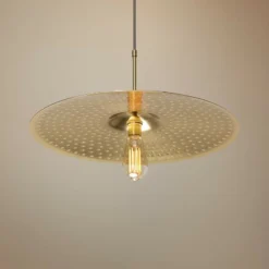 Cerno Ico 20" Wide Spun Solid Brass Pendant Light