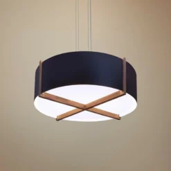 Cerno Plura 18" Wide Matte Black LED Pendant Light