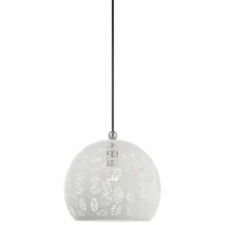 Chantily 11 3/4" Wide White Metal Globe Mini Pendant Light