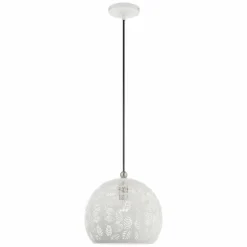 Chantily 11 3/4" Wide White Metal Globe Mini Pendant Light 9 Chantily 11 3/4" Wide White Metal Globe Mini Pendant Light -Outlet The Radiantix Store chantily 11 and three quarter inch wide white metal globe mini pendant light 84r40views3